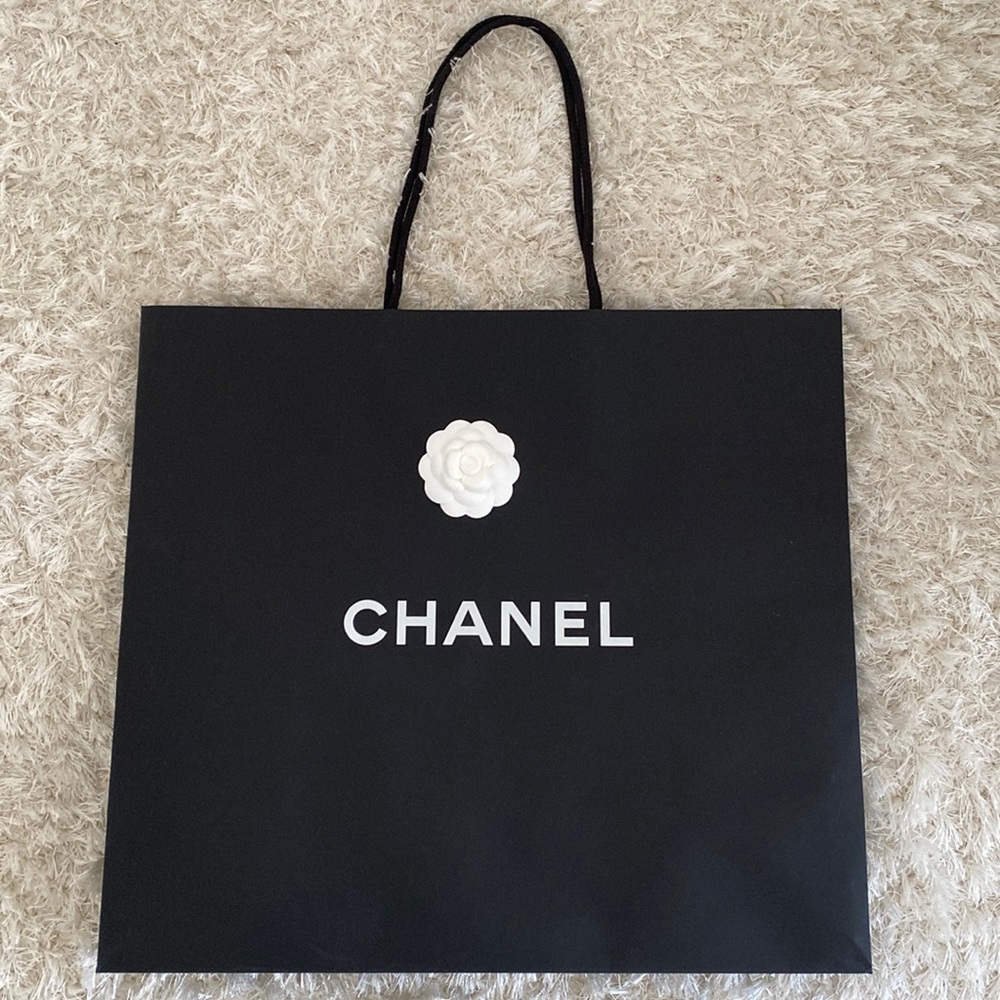 Chanel XL Paper Shopping Bag with Camellia